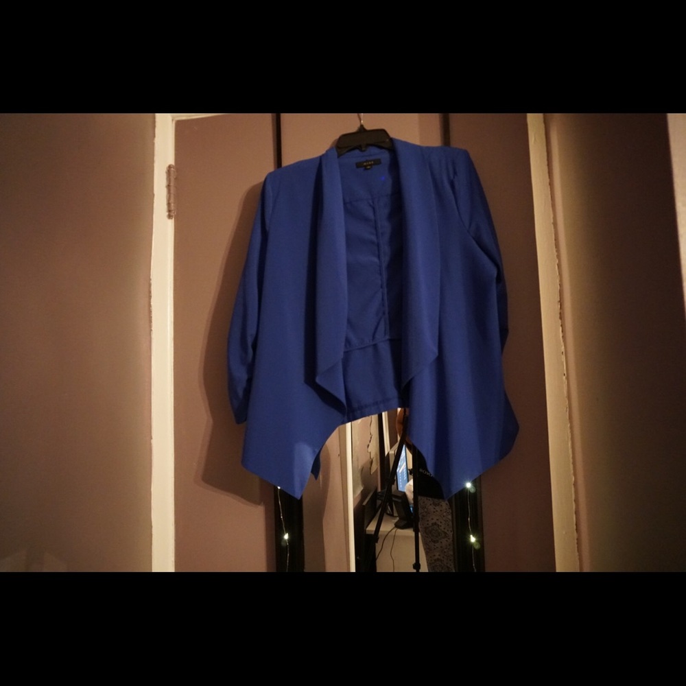 Royal Blue Fly Away Cropped Blazer